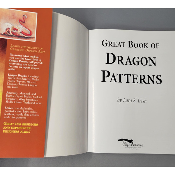 Great Book of Dragon Patterns Lora S. Irish Rev 2nd Ed Softcover 100+ Fox Chapel - Picture 2 of 14